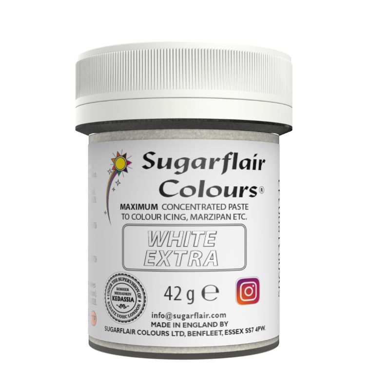 Χρώμα πάστα λευκό extra 42gr Sugarflair