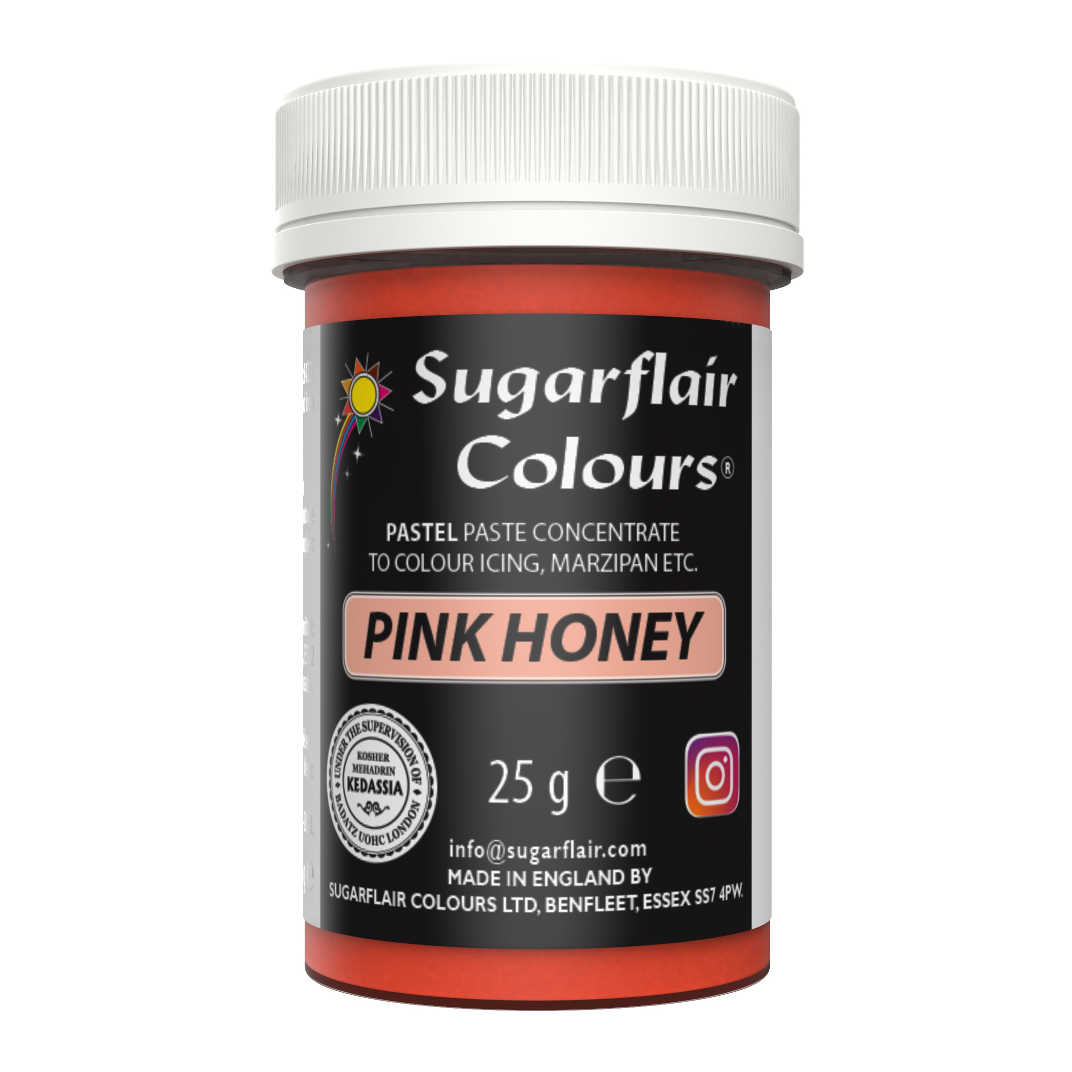 Χρώμα πάστα δέρματος pink honey 25gr Sugarflair