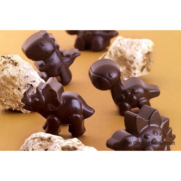 Φόρμα σιλικόνης δεινόσαυροι σοκολατάκια 1,6cm Silikomart