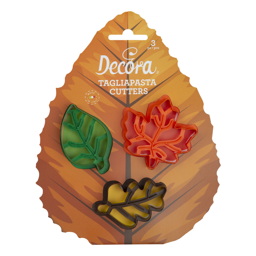Κουπάτ φύλλα φθινοπωρινά 7cm 3τεμ Decora