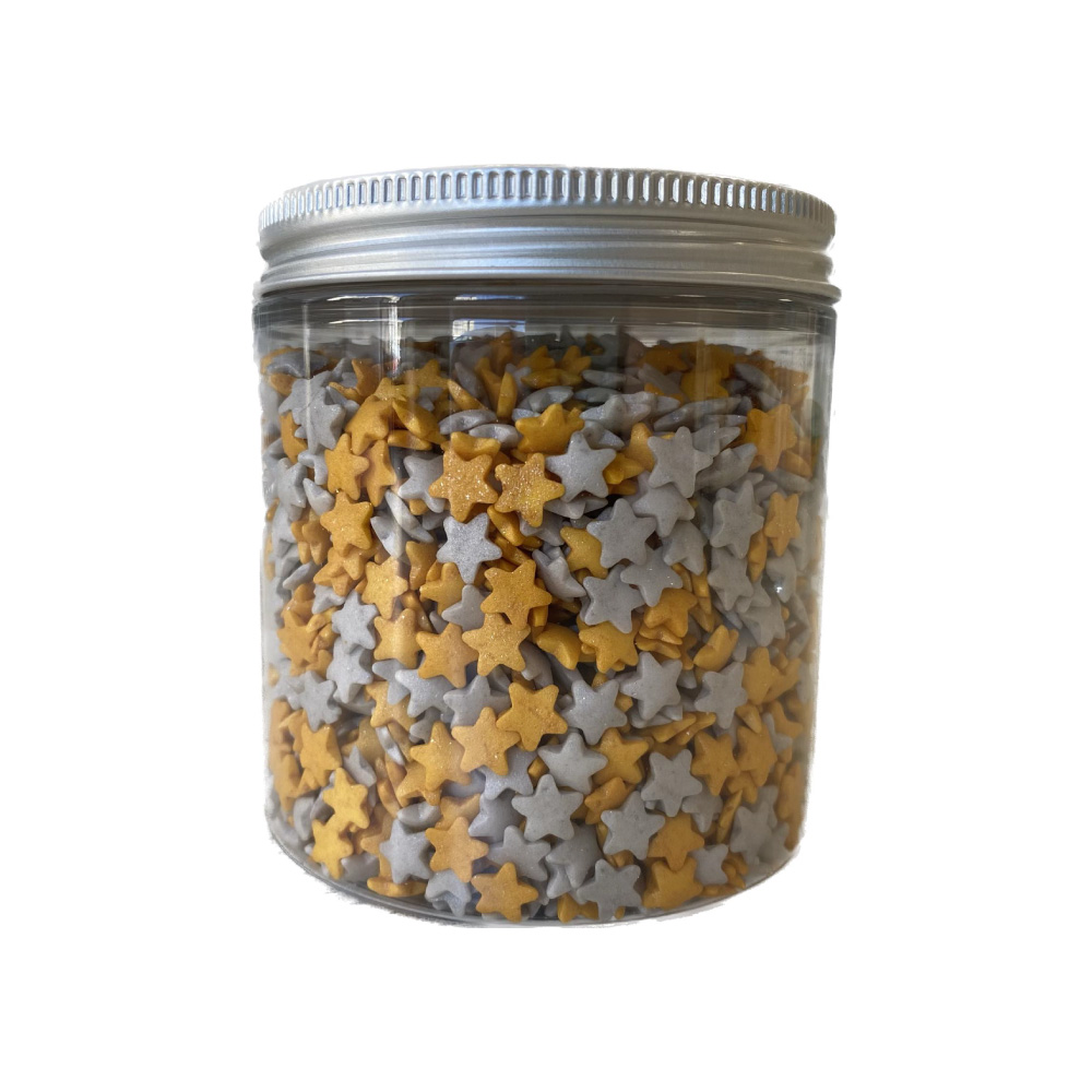 Sprinkles αστεράκια χρυσά- ασημί 150γρ
