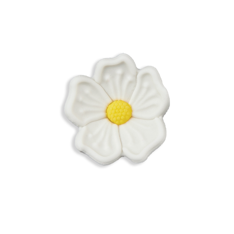 Λουλούδια ζαχαρωτά λευκά 4cm 60τεμ Sugart