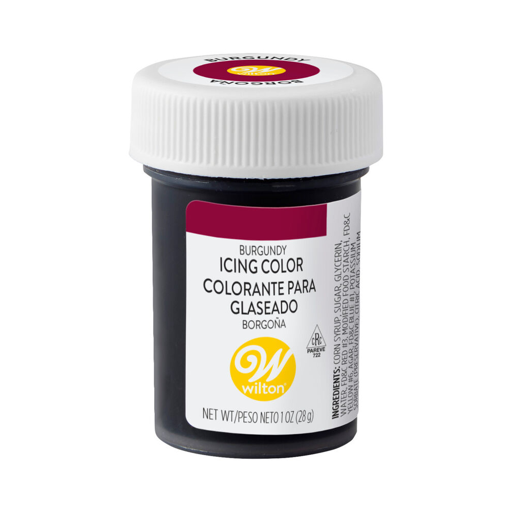 Χρώμα πάστα μπορντώ burgundy 28gr Wilton