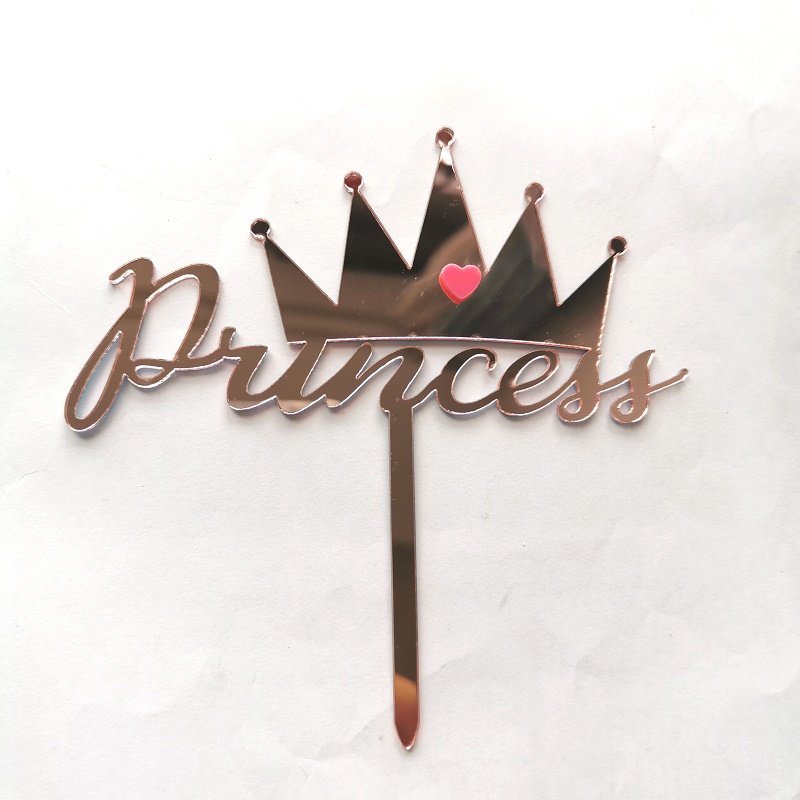 Topper κορώνα princess ροζ 11cm