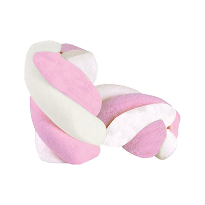 Marshmallows twist ροζ λευκό κιλό