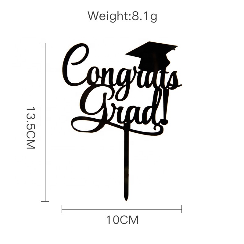 Topper Congrats Grad! μαύρο 14cm