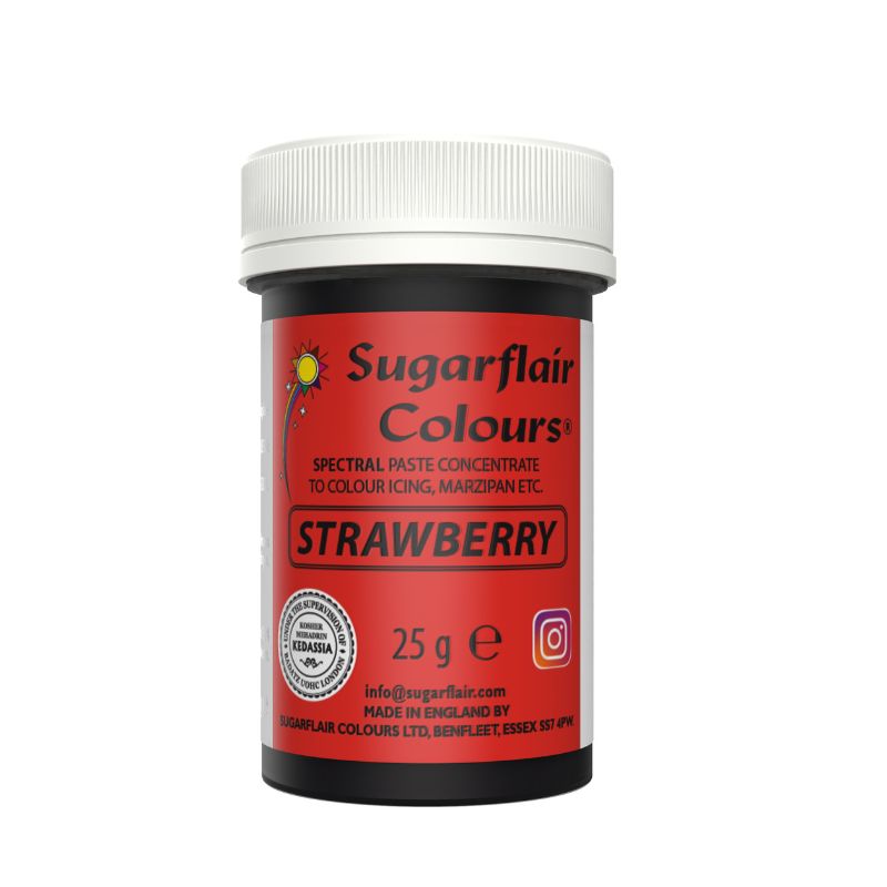 Χρώμα πάστα κόκκινο strawberry 25gr Sugarflair