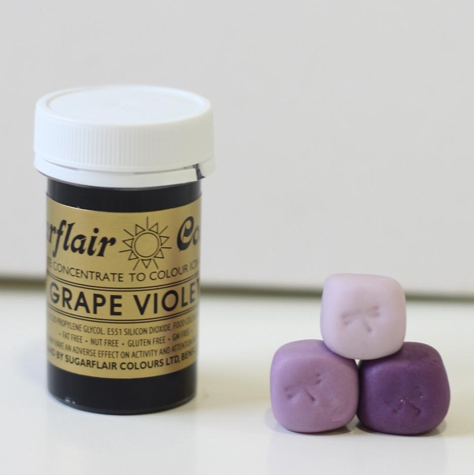 Χρώμα πάστα μωβ grape violet 25gr Sugarflair