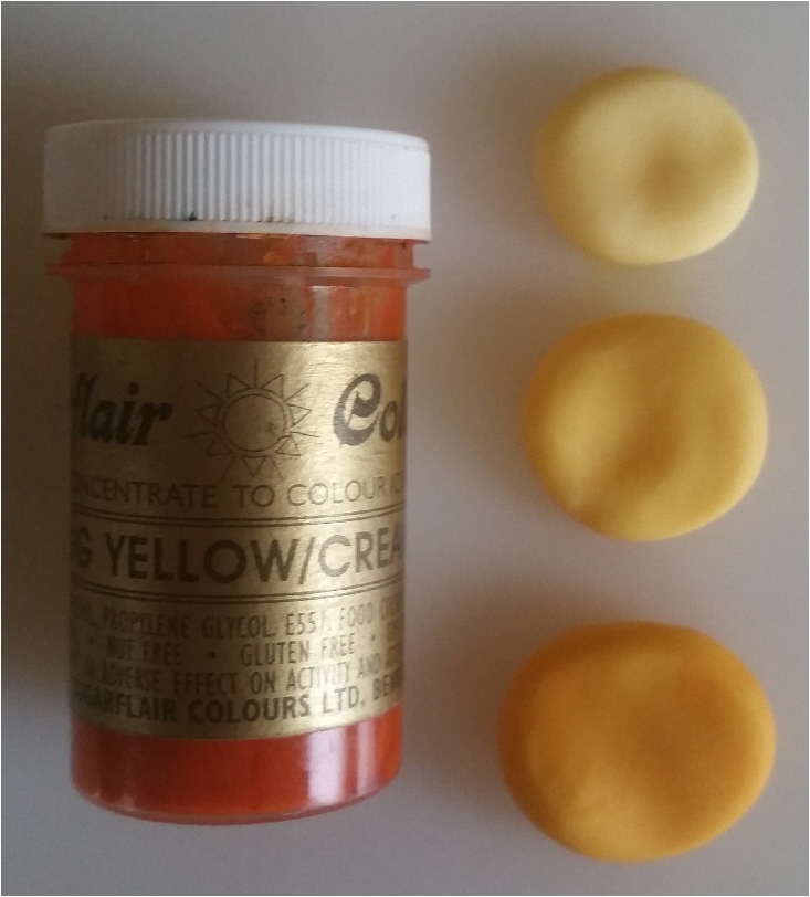 Χρώμα πάστα κίτρινο egg yellow 25gr Sugarflair
