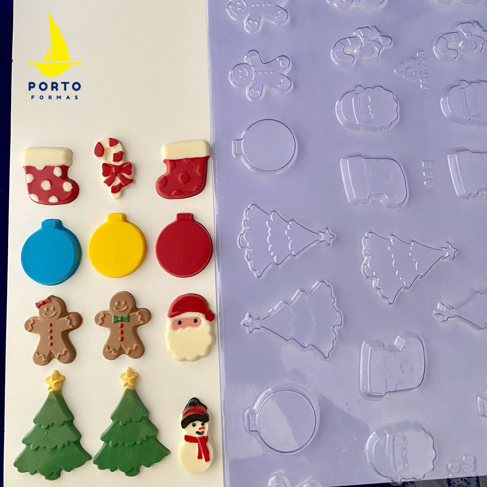 Καλούπι σοκολάτας χριστουγεννιάτικα διάφορα Porto Formas