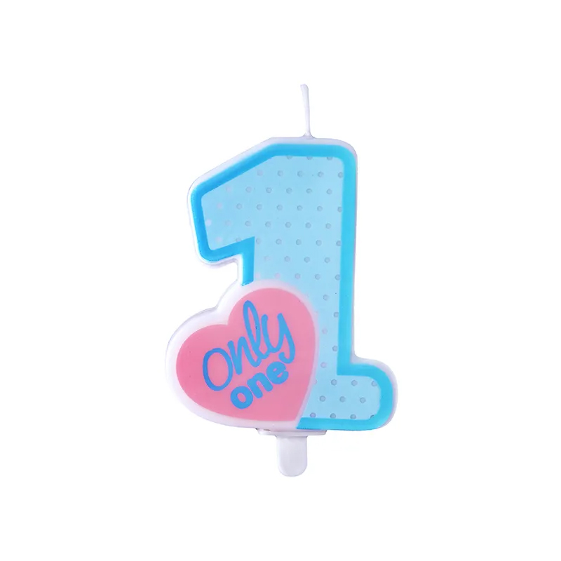 Κερί only one γαλάζιο 8cm