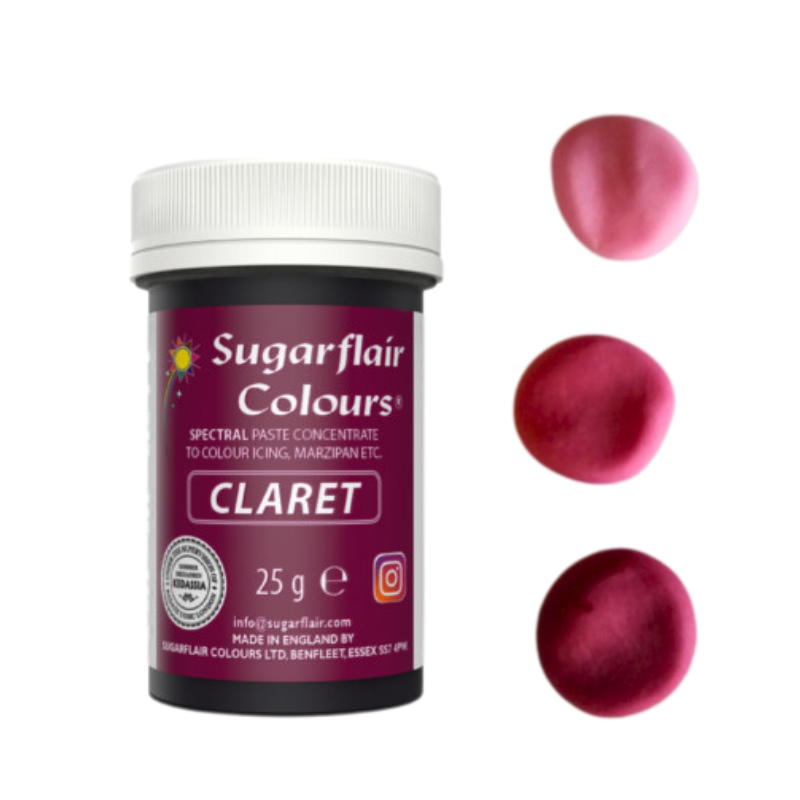 Χρώμα πάστα claret 25gr Sugarflair