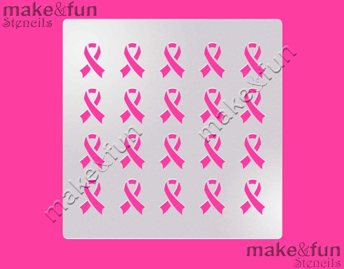 Στένσιλ breast cancer awareness 14x14cm