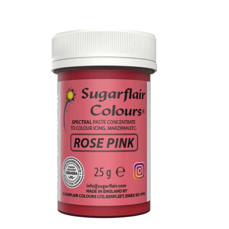 Χρώμα πάστα ροζ rose pink 25gr Sugarflair