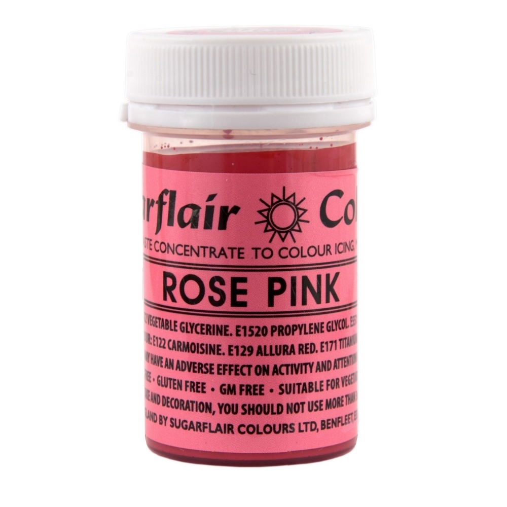 Χρώμα πάστα ροζ rose pink 25gr Sugarflair