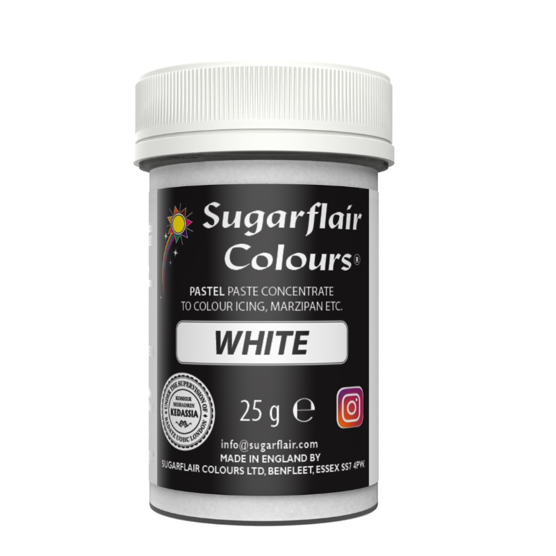 Χρώμα πάστα λευκό 25gr Sugarflair