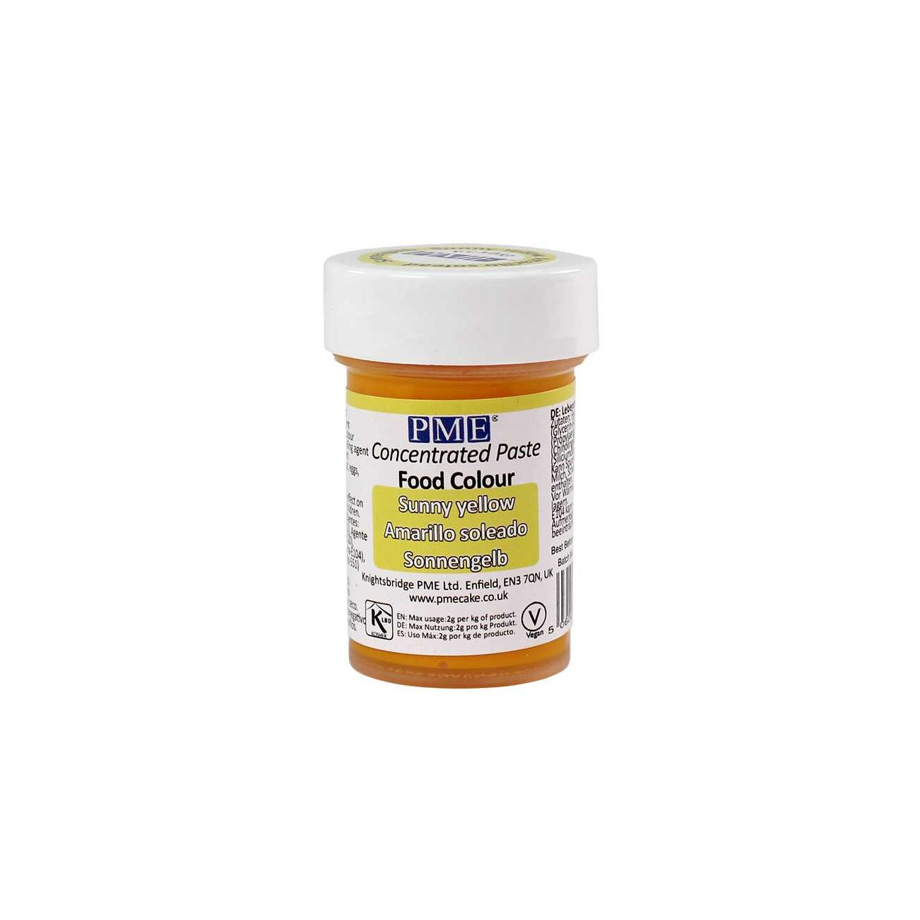 Χρώμα πάστα κίτρινο sunny yellow 25γρ PME