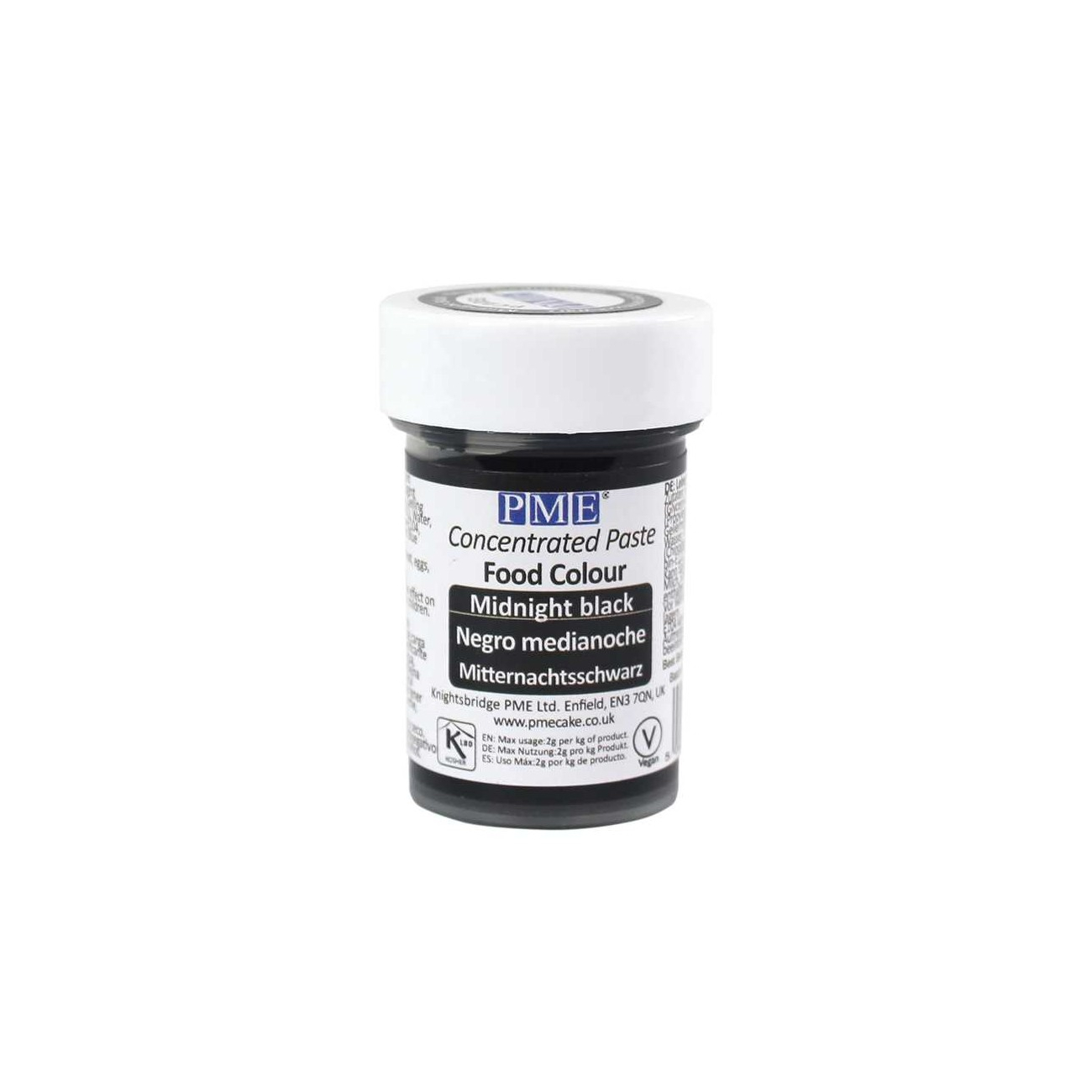 Χρώμα πάστα μαύρο midnight black 25γρ PME