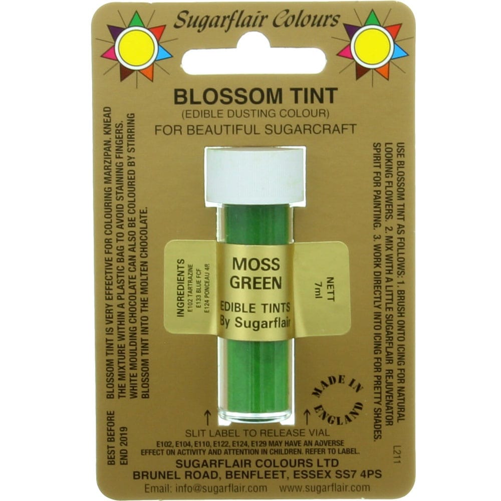 Χρώμα σκόνη πράσινο moss 7ml Sugarflair