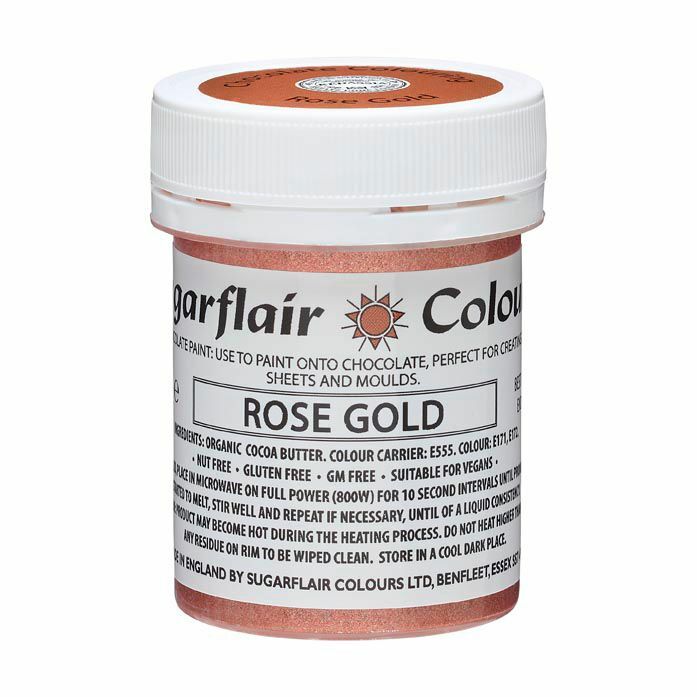 Χρώμα σοκολάτας ροζ χρυσό 35γρ Sugarflair