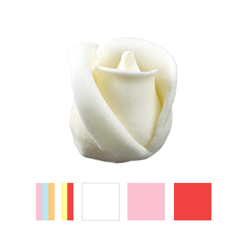 Τριαντάφυλλα λευκά βρώσιμα 3,5cm (συσκ. 70τεμ) Sugart