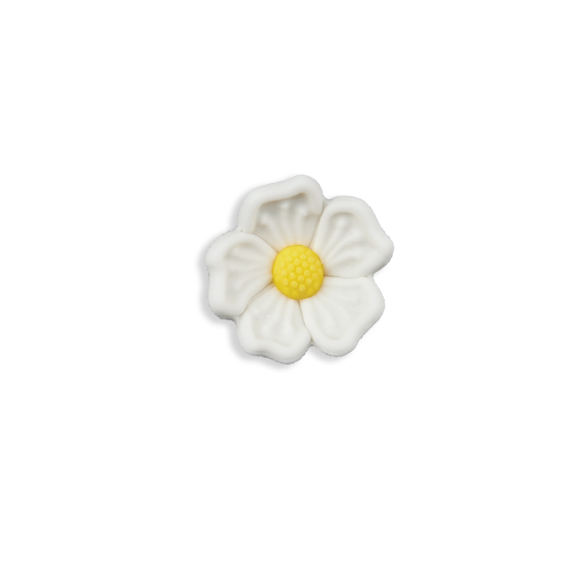 Λουλούδια ζαχαρωτά λευκά 3cm 24τεμ