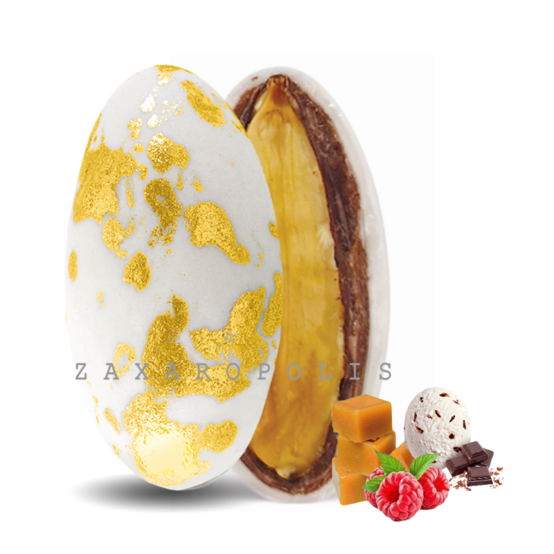 Κουφέτα My choco αμυγδάλου πιτσιλωτό χρυσό mix γεύσεων 1 κιλό Zaxaropolis