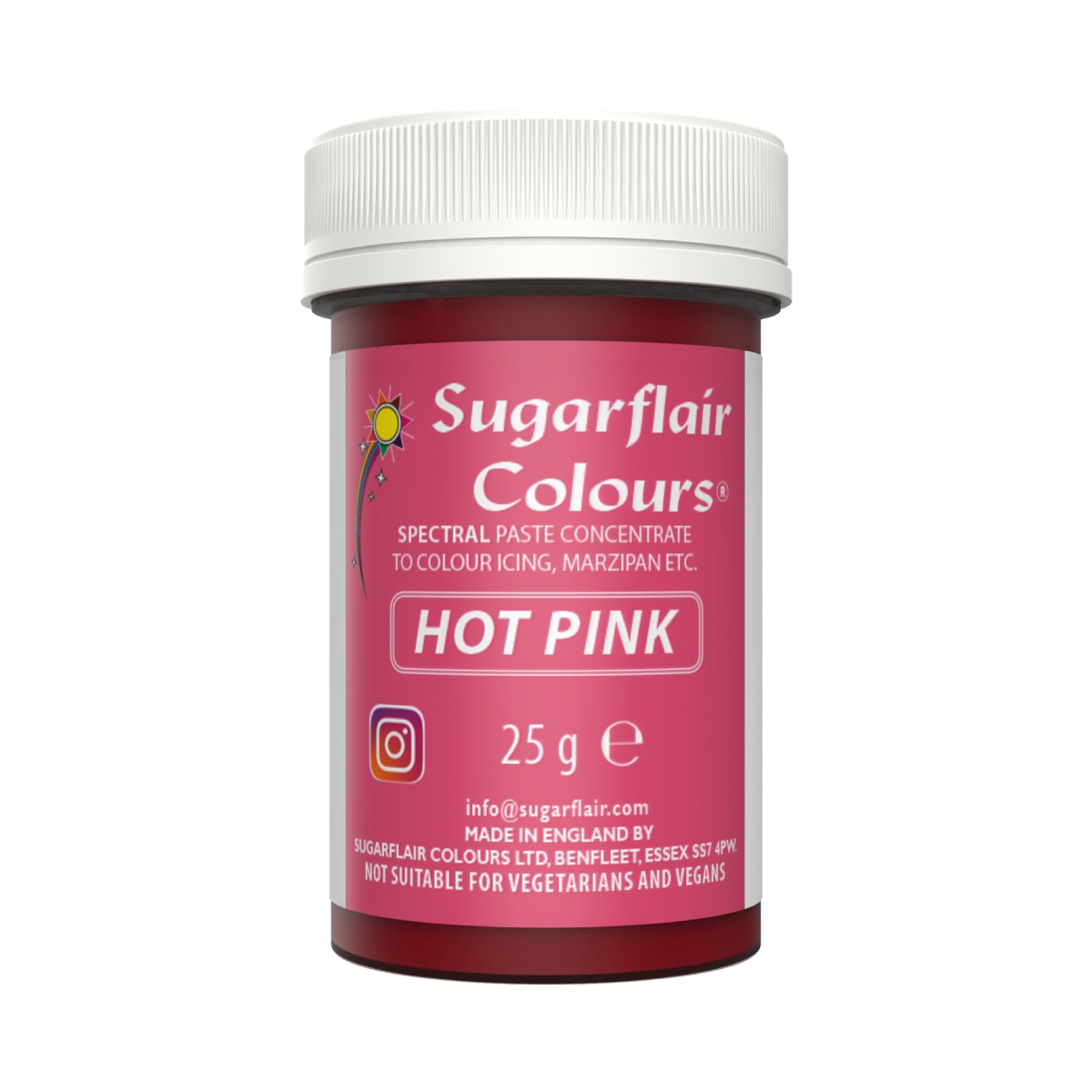 Χρώμα πάστα ροζ hot pink 25gr Sugarflair