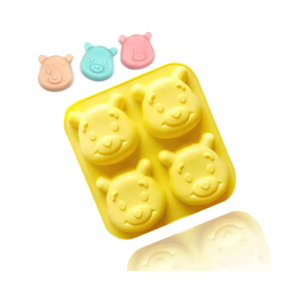 Φόρμα σιλικόνης αρκουδάκι τύπου Γουίνι 6cm 4τεμ
