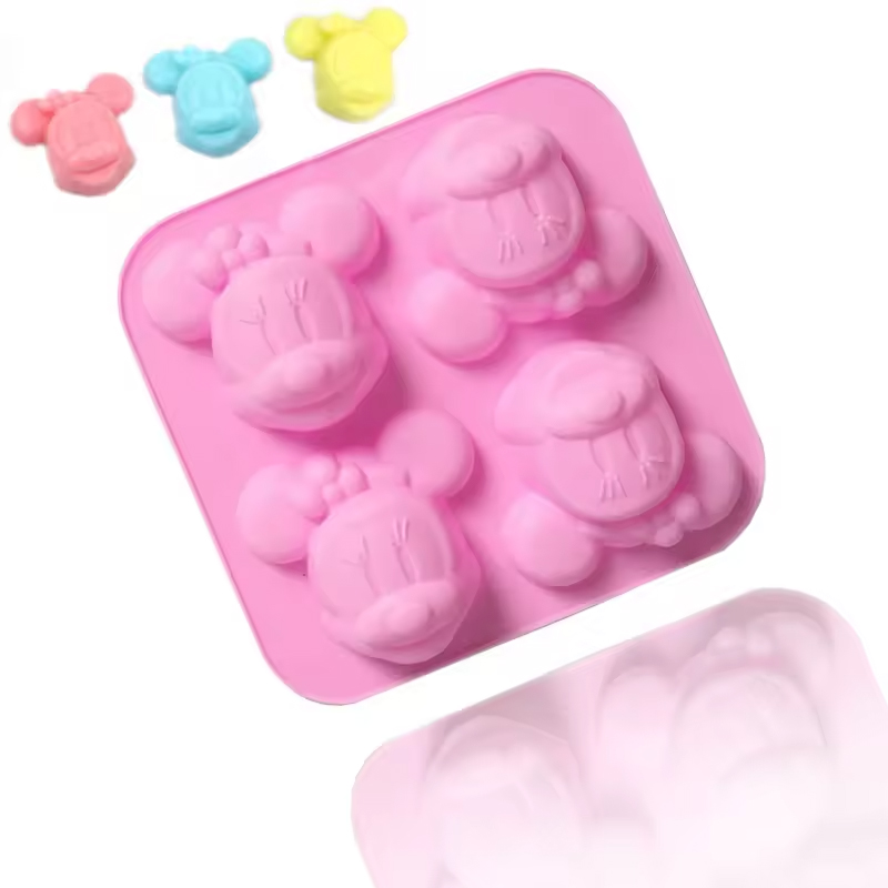 Φόρμα σιλικόνης τύπου Μίνι Μάους 6x6,5cm 4τεμ