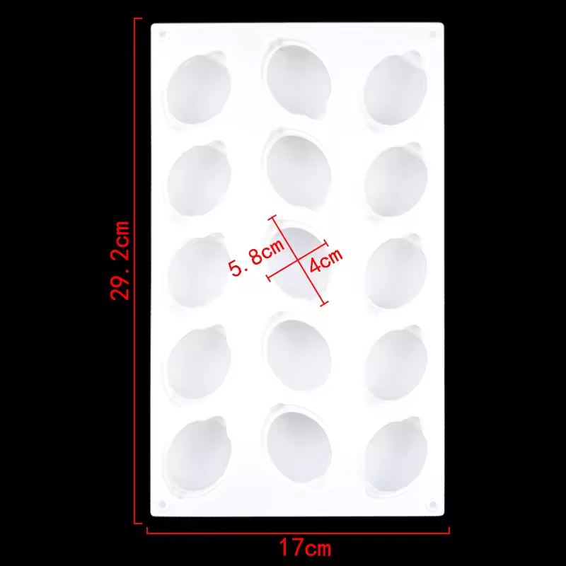Φόρμα σιλικόνης λεμόνια 5,8cm 15τεμ - Image 3