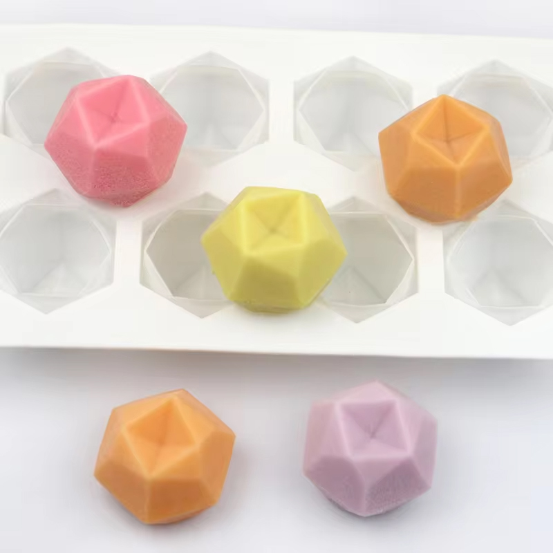 Φόρμα σιλικόνης στρόγγυλα diamond 6,5x5,6cm 8τεμ