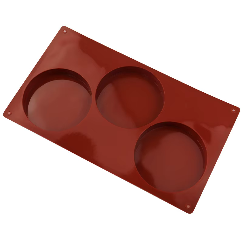 Φόρμα σιλικόνης στρόγγυλα ίσια 10cm 3τεμ