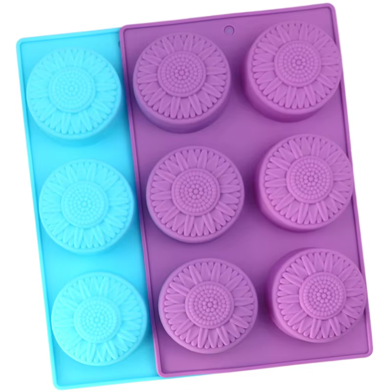 Φόρμα σιλικόνης στρόγγυλα με ηλίανθους 7,3cm 6τεμ - Image 3