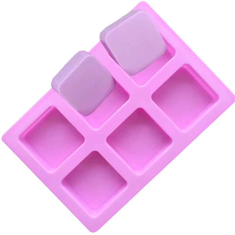 Φόρμα σιλικόνης τετράγωνα με στρογγυλεμένες γωνίες 6cm 6τεμ