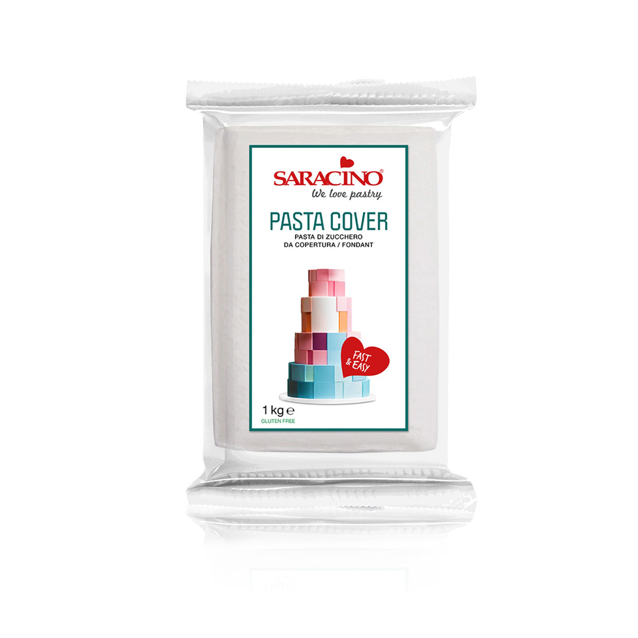 Ζαχαρόπαστα λευκή 1 κιλό Saracino