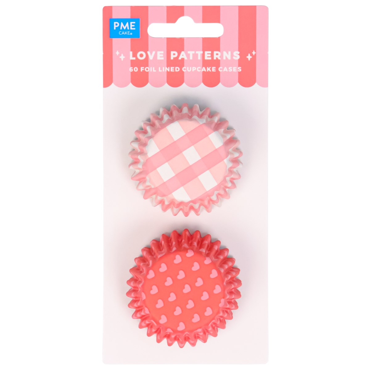 Θήκες cupcake mini love patterns 60τεμ PME