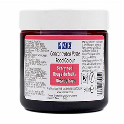 Χρώμα πάστα κόκκινο berry red 300γρ PME