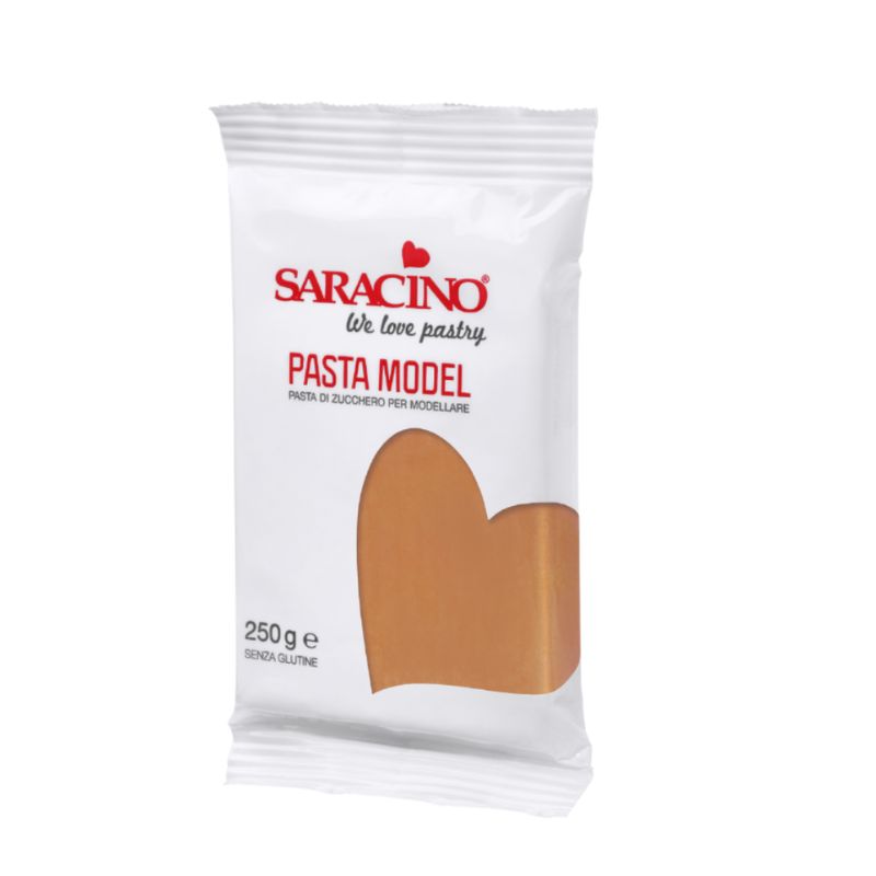 Ζαχαρόπαστα μοντελισμού καφέ ανοικτό Saracino 250gr