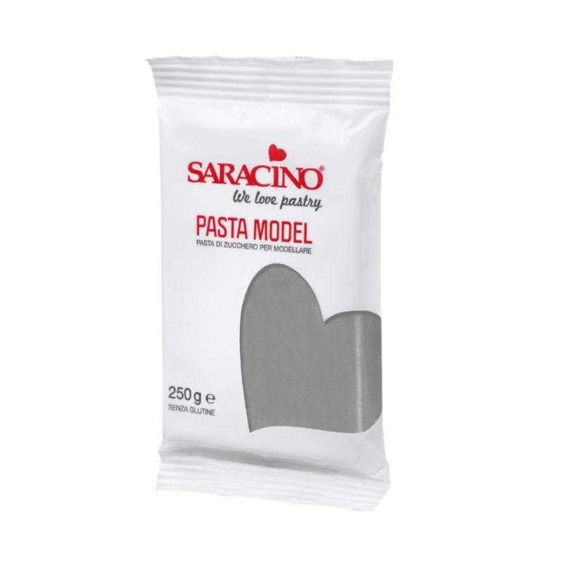 Ζαχαρόπαστα μοντελισμού γκρι Saracino 250gr