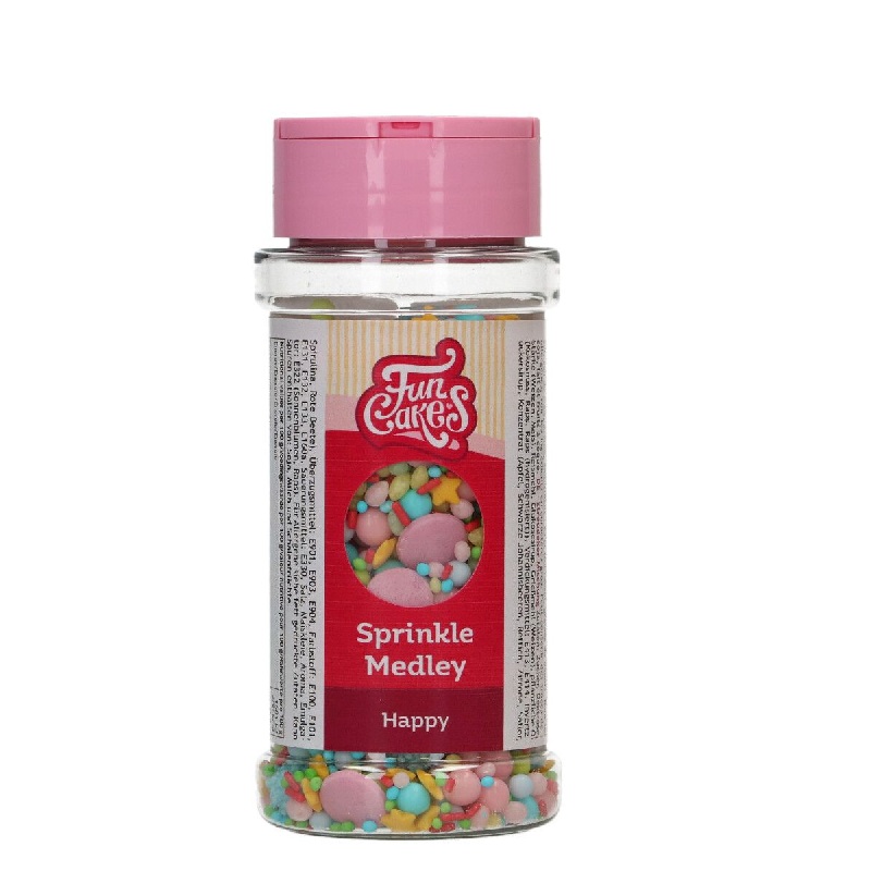 Sprinkles πολύχρωμο medley happy 65γρ Funcakes