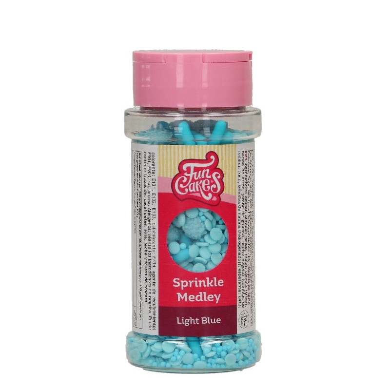 Sprinkles γαλάζιο medley light blue 70γρ Funcakes