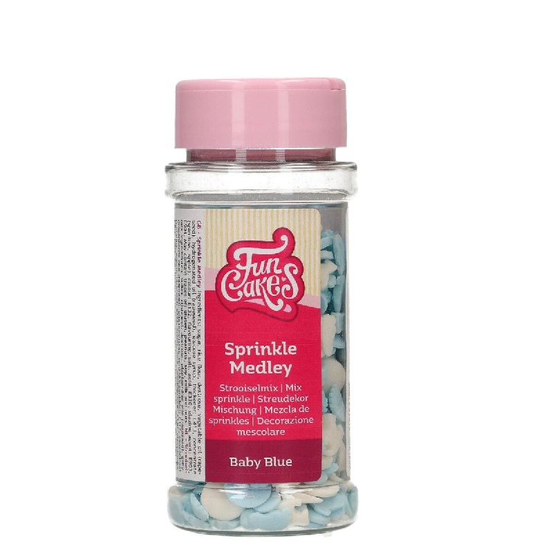 Sprinkles γαλάζιο λευκό medley baby blue 50γρ Funcakes