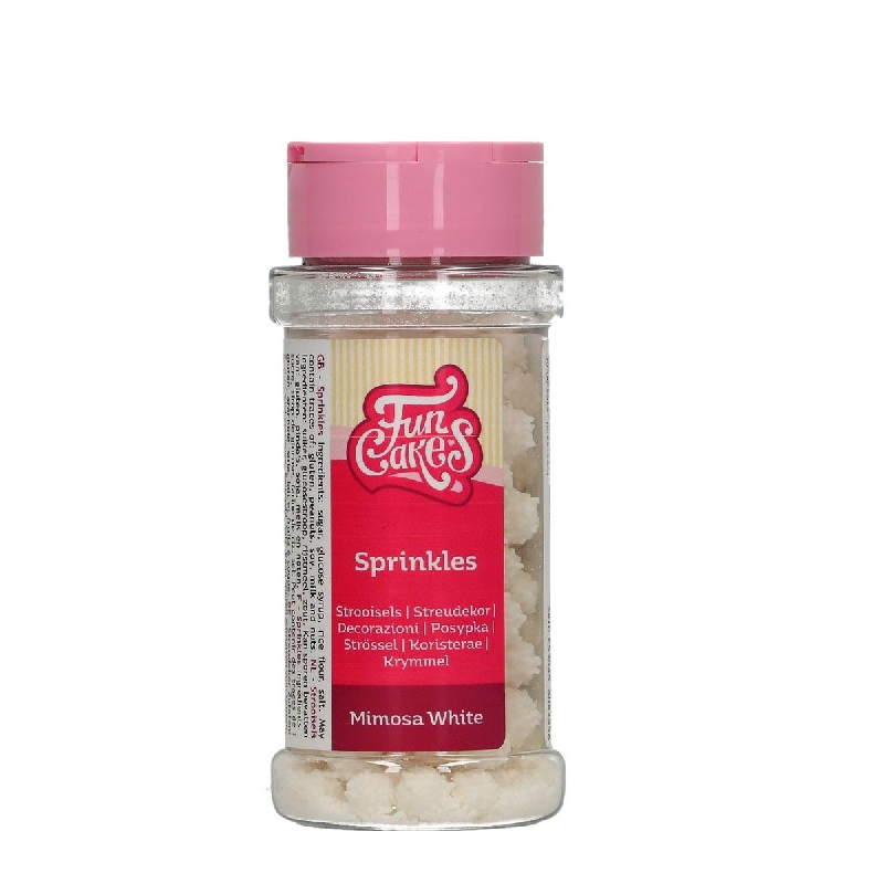 Βρώσιμες μπαλίτσες mimosa λευκές 45γρ Funcakes