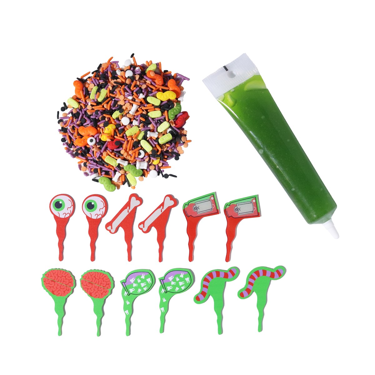 Σετ διακόσμησης halloween με sprinkles και γλίτσα PME