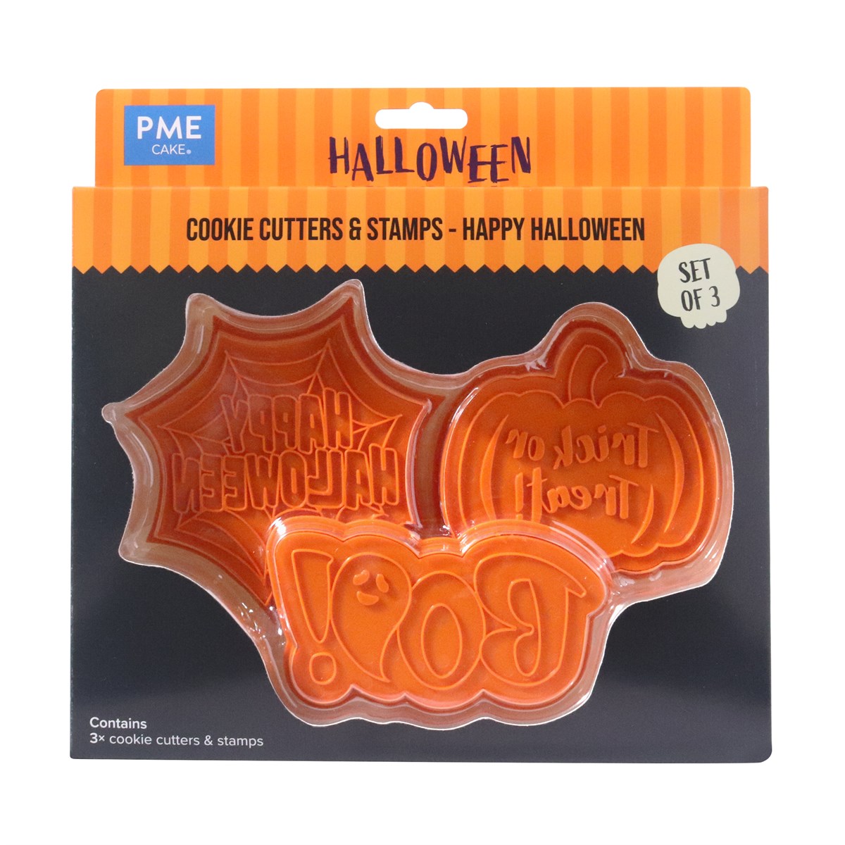 Κουπάτ happy halloween με σφραγίδα 3τεμ PME