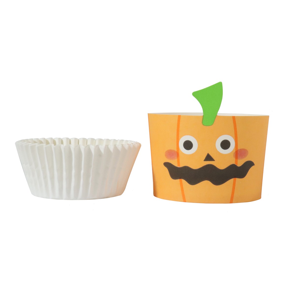 Θήκες cupcake και καρ/τα HALLOWEEN  JACK-O-LANTERN 12τεμ PME