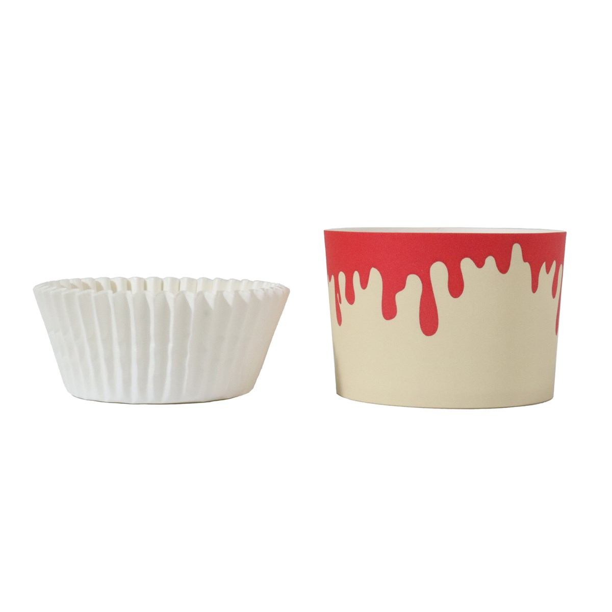 Θήκες cupcake και καρ/τα HALLOWEEN με αίμα 12τεμ PME