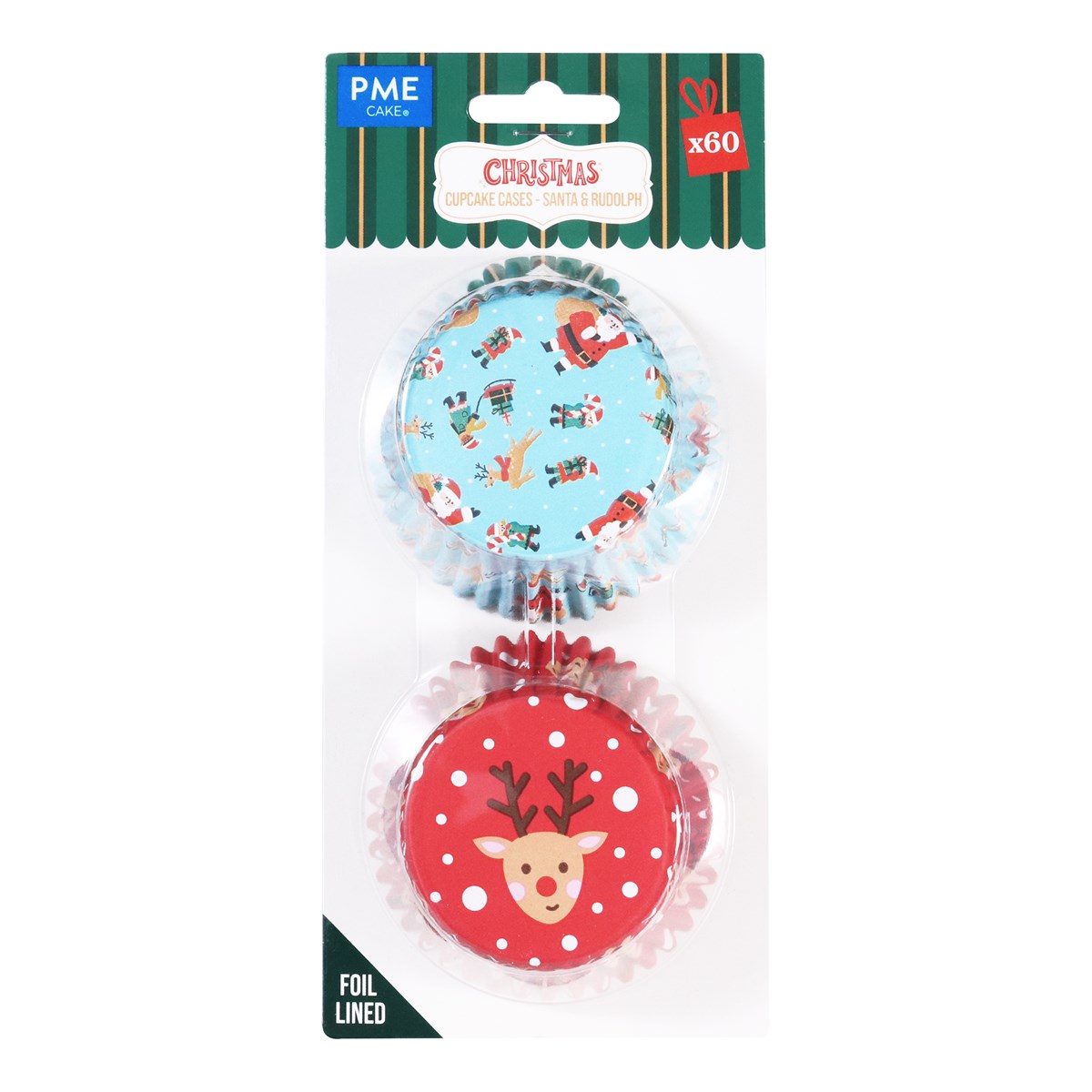 Kα/τα foil santa & rudolph 60τεμ PME