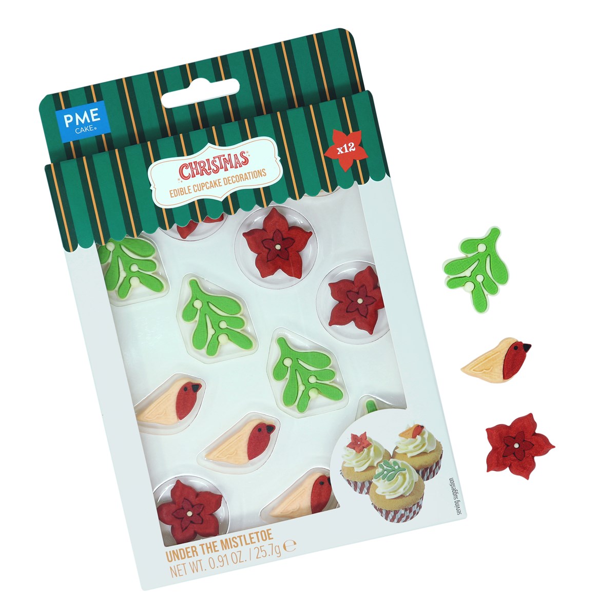 Βρώσιμα διακοσμητικά under the mistletoe 12τεμ PME